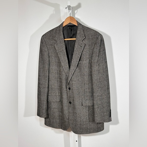 Brooks Bros Camel Hair Glen Plaid Blazer Made in USA – Classic Ivy Old Money 42L